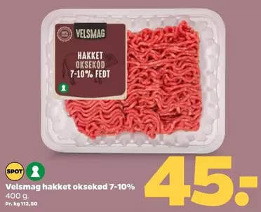 Hakket oksekød 7-10% fedt