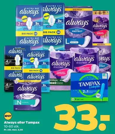 Bio - Always eller Tampax