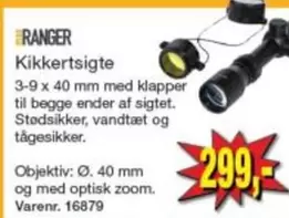 Kikkertsigte 3-9 x 40 mm