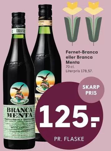 Branca - Fernet- eller  Menta