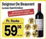 Seigneur De Beauvent Lussac Saint Emilion
