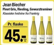 Pinot Gris, Riesling, Gewurztraminer