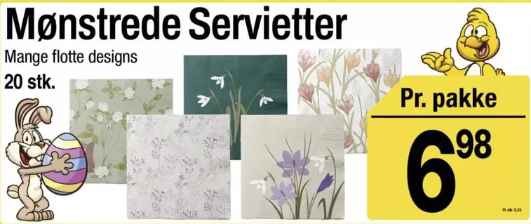 Mønstrede Servietter