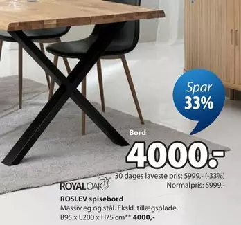 ROSLEV spisebord