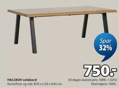 HALSKOV sofabord
