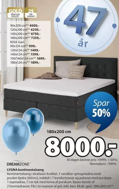 LYGNA kontinentalseng