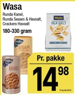 Runda Kanel, Runda Sesam & Havsalt, Crackers Havsalt
