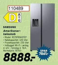 Amerikaner-køleskab RS70F65KDTEF