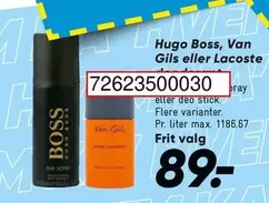 Van Gils eller Lacoste deodorant spray eller deo stick