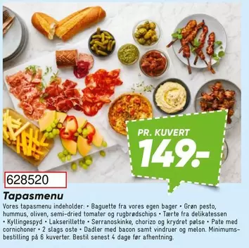 Tapasmenu 628520