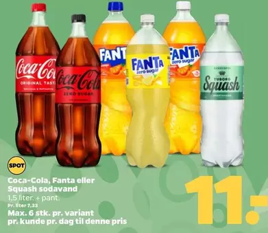 Coca Cola - Coca-Cola, Fanta eller Squash sodavand