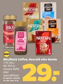 Instant kaffe eller specialiteter