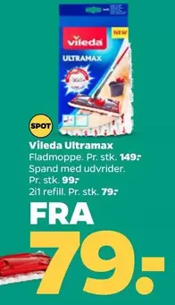 Ultramax Fladmoppe, Spand med udvider, refill