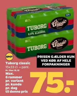 Tuborg classic 15x33 cl.