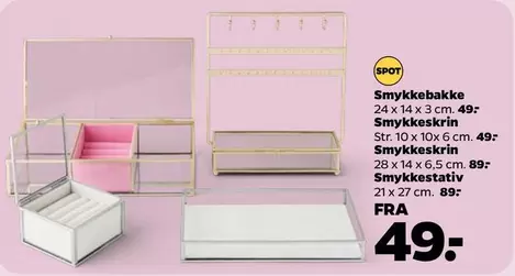 Smykkebakke, Smykkeskrin, Smykkestativ