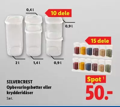 Opbevaringsbøtter eller krydderidåser