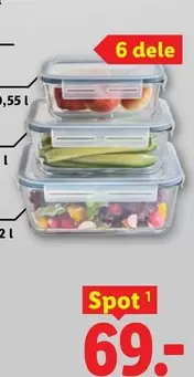 Glass food containers