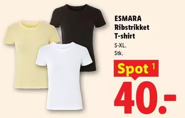 Ribstrikket T-shirt