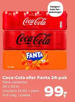 Coca Cola - Coca-Cola eller Fanta 24-pak