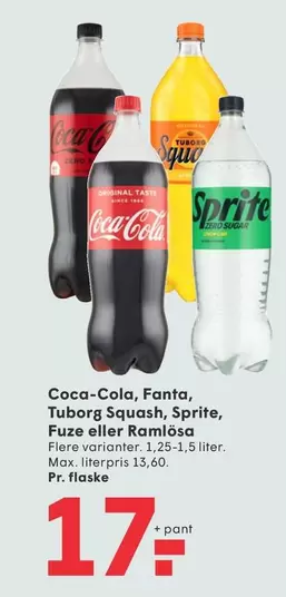 Coca Cola - Coca-Cola, Fanta, Tuborg Squash, Sprite, Fuze eller Ramlösa