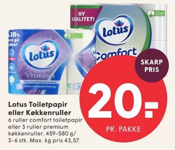 Lotus Toiletpapir eller Køkkenruller