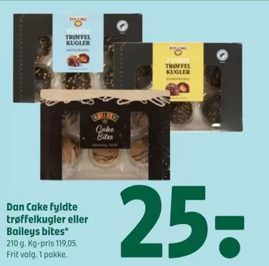 fyldte trøffelkugler eller Baileys bites