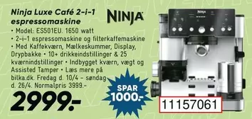 Ninja Luxe Café 2-i-1 espressomaskine