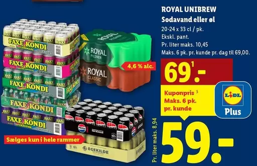 Faxe - ROYAL UNIBREW Sodavand eller el