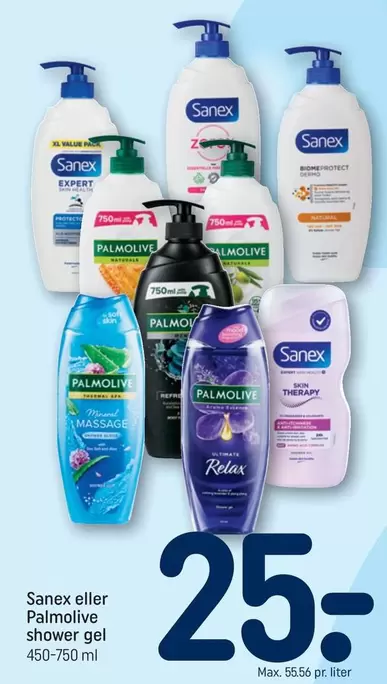 Sanex eller Palmolive shower gel