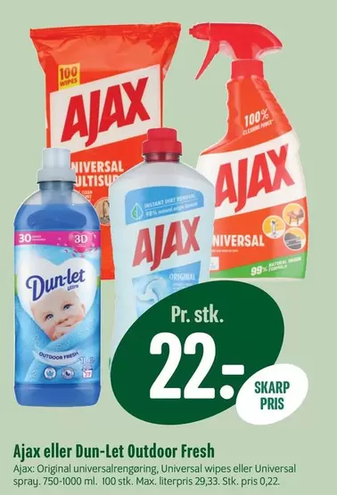Ajax -  eller Dun-Let Outdoor Fresh