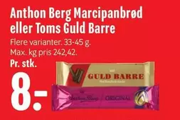 Marzipanbrød eller Guld Barre