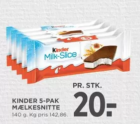 Kinder - Mælkesnitte