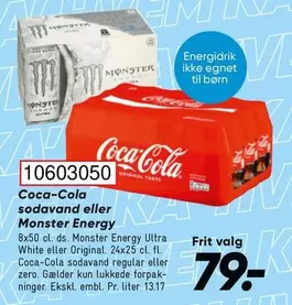 Coca Cola - Coca-Cola sodavand eller Monster Energy