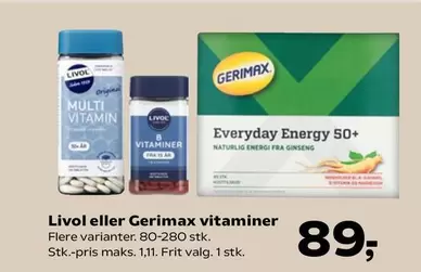 Livol eller Gerimax vitaminer