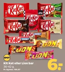 Kit Kat eller Lion bar