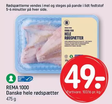 Danske hele rødspætter