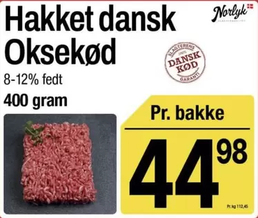 Hakket dansk Oksekød