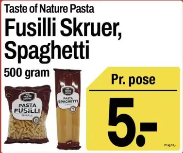 Fusilli Skruer, Spaghetti