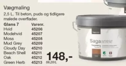 Shell - Vægmaling 2,5 L.