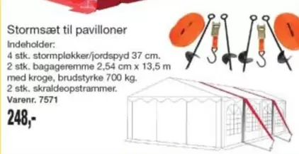 Stormsæt til pavilloner