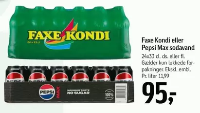 Faxe -  Kondi eller Pepsi Max sodavand