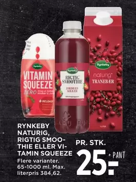 RIGTIG SMOOTHIE ELLER VITAMIN SQUEEZE ZERO