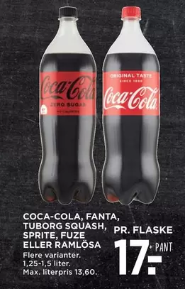 Coca Cola - COCA-COLA, FANTA, TUBORG SQUASH, SPRITE, FUZE OR RAMLÖSA