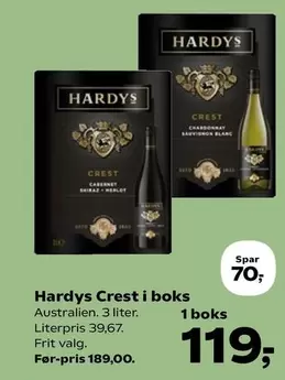 Hardys Crest i boks