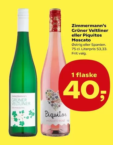Rose - Grüner Veltliner eller Piquitos Moscato