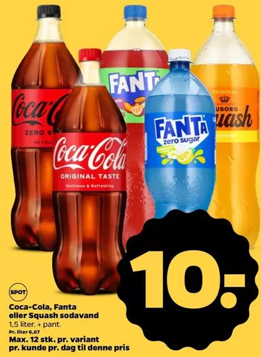 Coca Cola - Coca-Cola, Fanta eller Squash sodavand