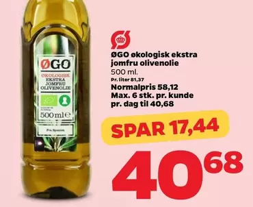 økologisk ekstra jomfru olivenolie