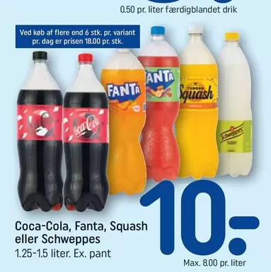 Coca Cola - Coca-Cola, Fanta, Squash eller Schweppes