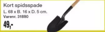 Kort -  spidsspade Varenr. 31880
