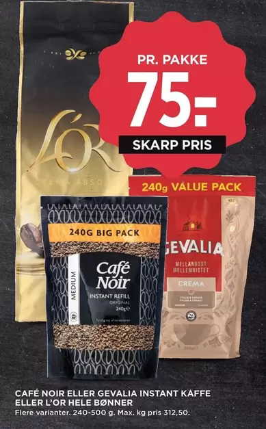 INSTANT KAFFE ELLER HELE BØNNER
